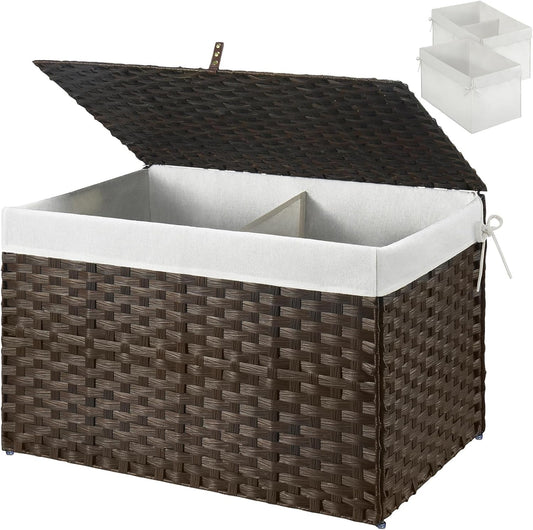 GREENSTELL Storage Basket with Lid for Stylish Home Organization