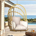 Foldable Hanging Egg Chair with Cushion - Space-Saving Comfort