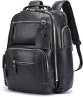 LANNSYNE Leather Backpack for Men 15.6in Laptop - Rugged 24L Pack
