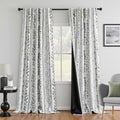 MEETSKY Sage Green Blackout Curtains 95 in Panels - Boho Leaf Print