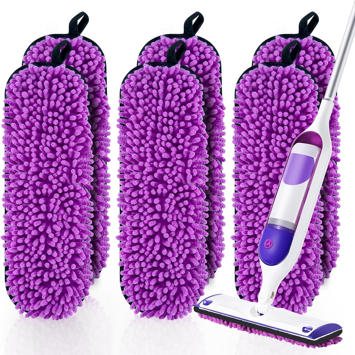 6 Pack Reusable Microfiber Pads for Swiffer PowerMop