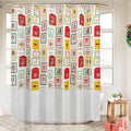 River Dream Merry Christmas Shower Curtain - Festive Slub Texture 72in