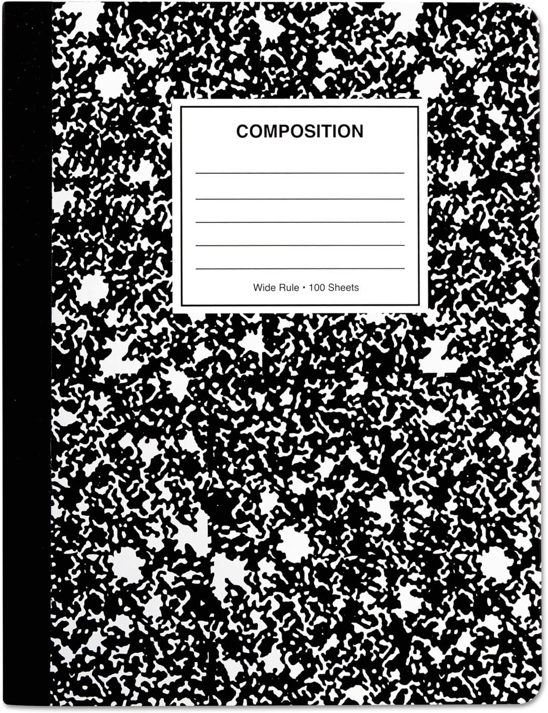 Universal Quad Rule Composition Book - 4 sq/in - Black Marble Cover