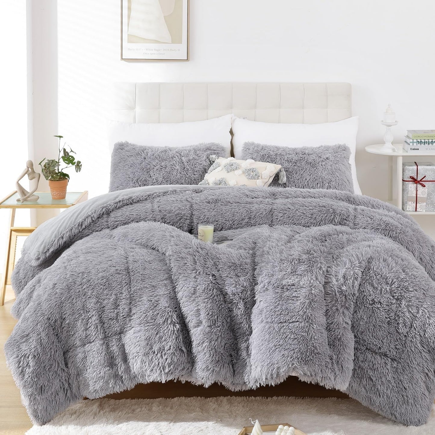 Smoofy Fluffy Full Size Comforter Set for All Season Comfort