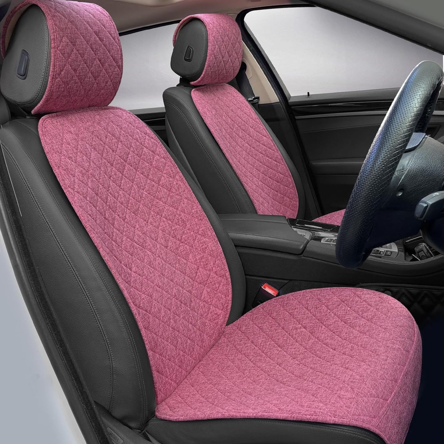 Linen Car Seat Cover - Non-Slip & Breathable for All Vehicles