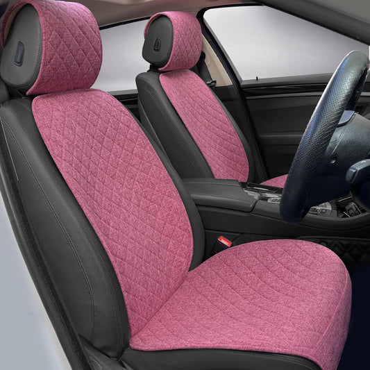 Linen Car Seat Cover - Non-Slip & Breathable for All Vehicles
