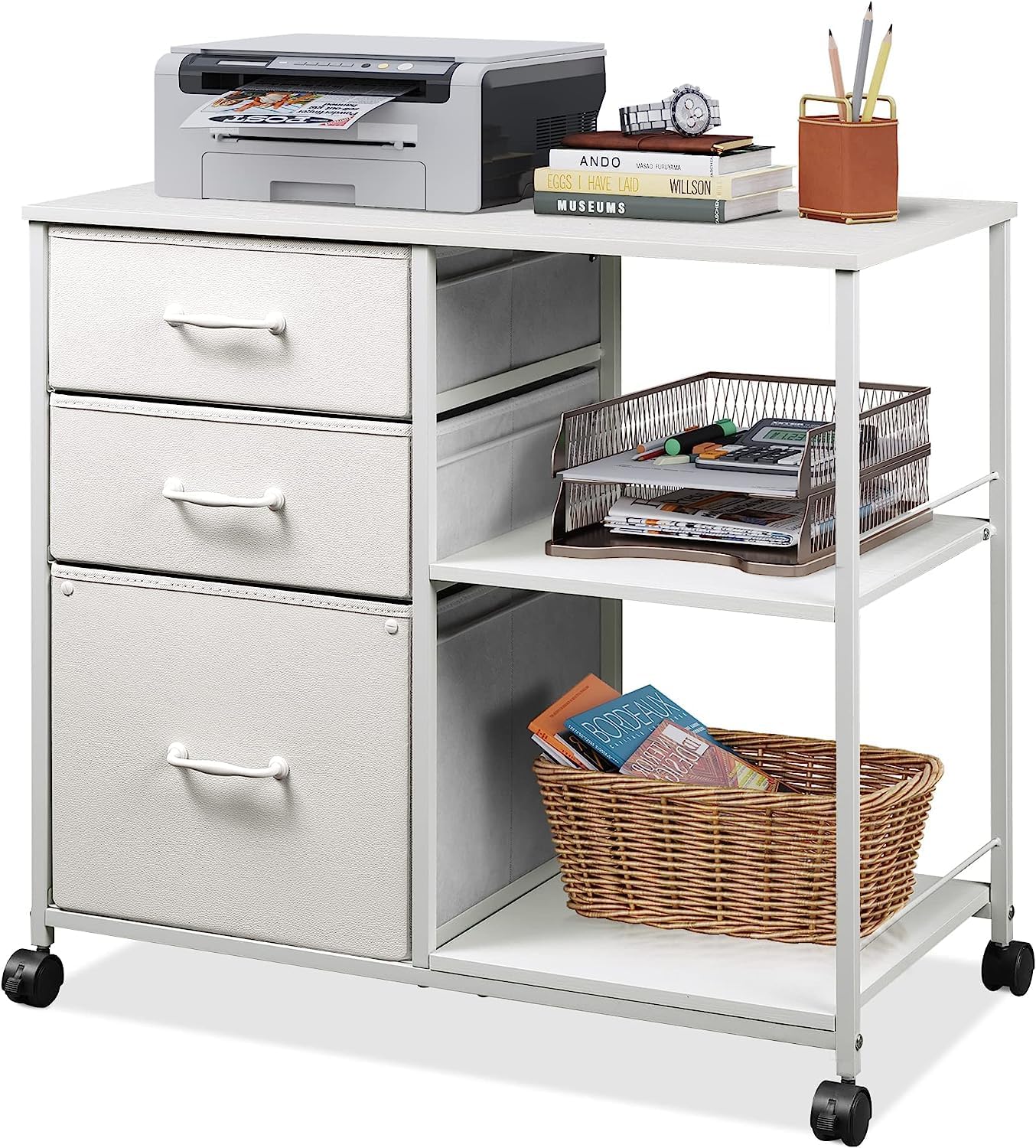 DEVAISE 3 Drawer Mobile File Cabinet for Home Office Storage