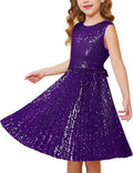 Girls Sequin Dress Size 5-12 - Sparkle A-Line Prom Tween