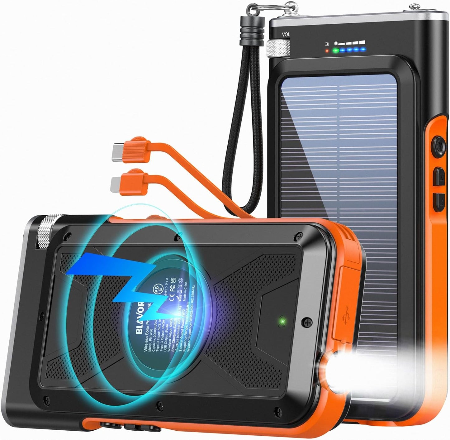 BLAVOR Solar Power Bank 20000mAh: Fast Charge Everywhere