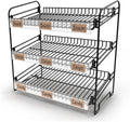 Black 3 Tier Candy Display Rack for Countertop - Compact Snack