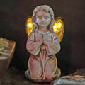 Outdoor Decor Angel Statue - Solar Powered Praying Angel for Garden