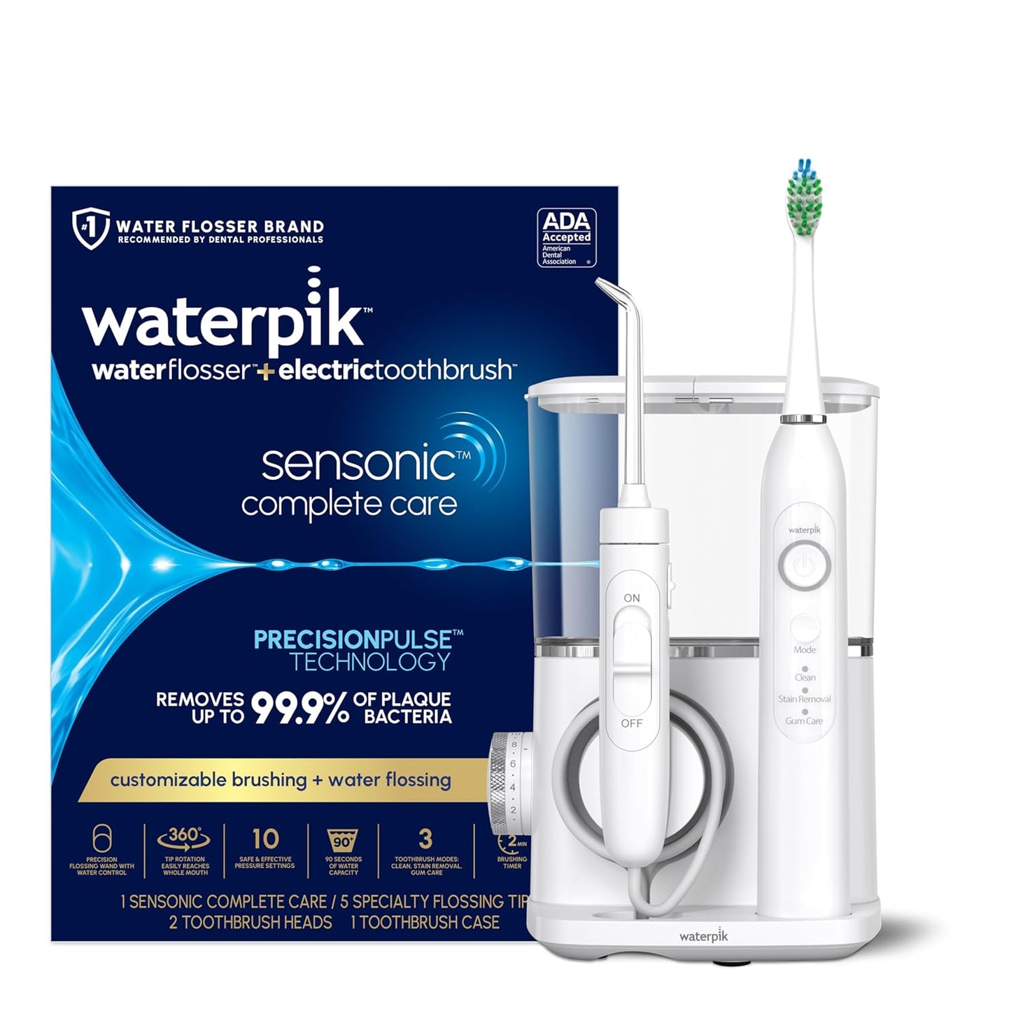 Waterpik Sensonic Complete Care Flosser and Toothbrush Combo Set