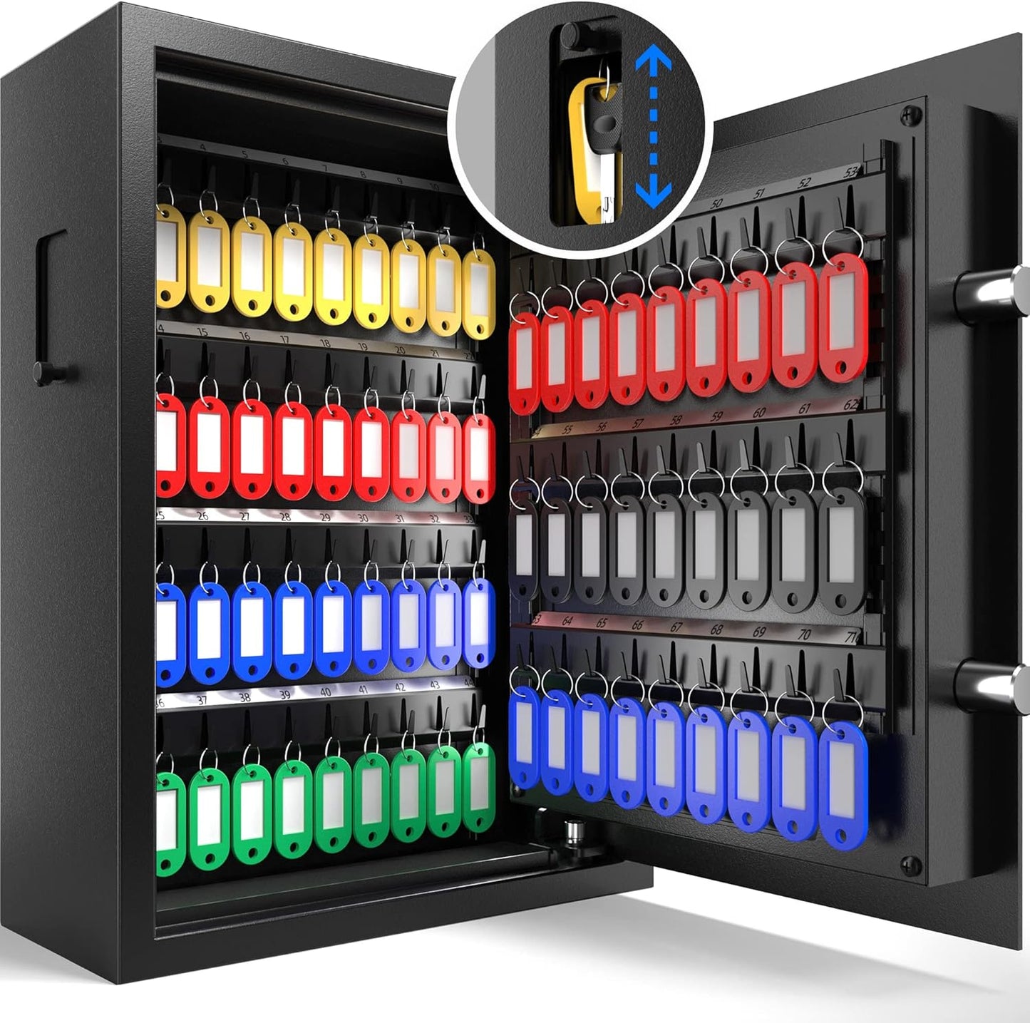 XDeer 71 Keys Key Lock Box with Anti-Theft Deposit Slot