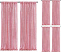 Blush Pink Sequin Backdrop 6 Panels 2ft x 8ft - Dazzling Photo Curtain