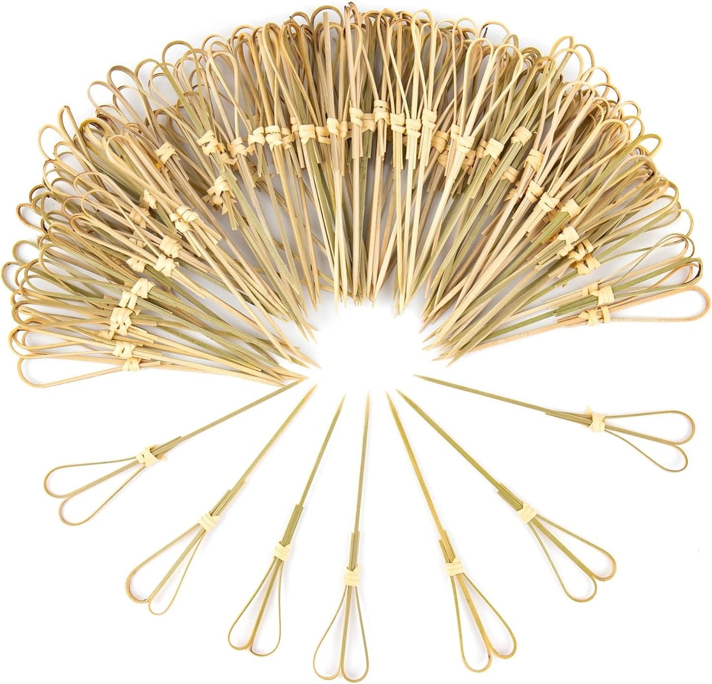 Bamboo Heart Cocktail Picks - Appetizer Skewers