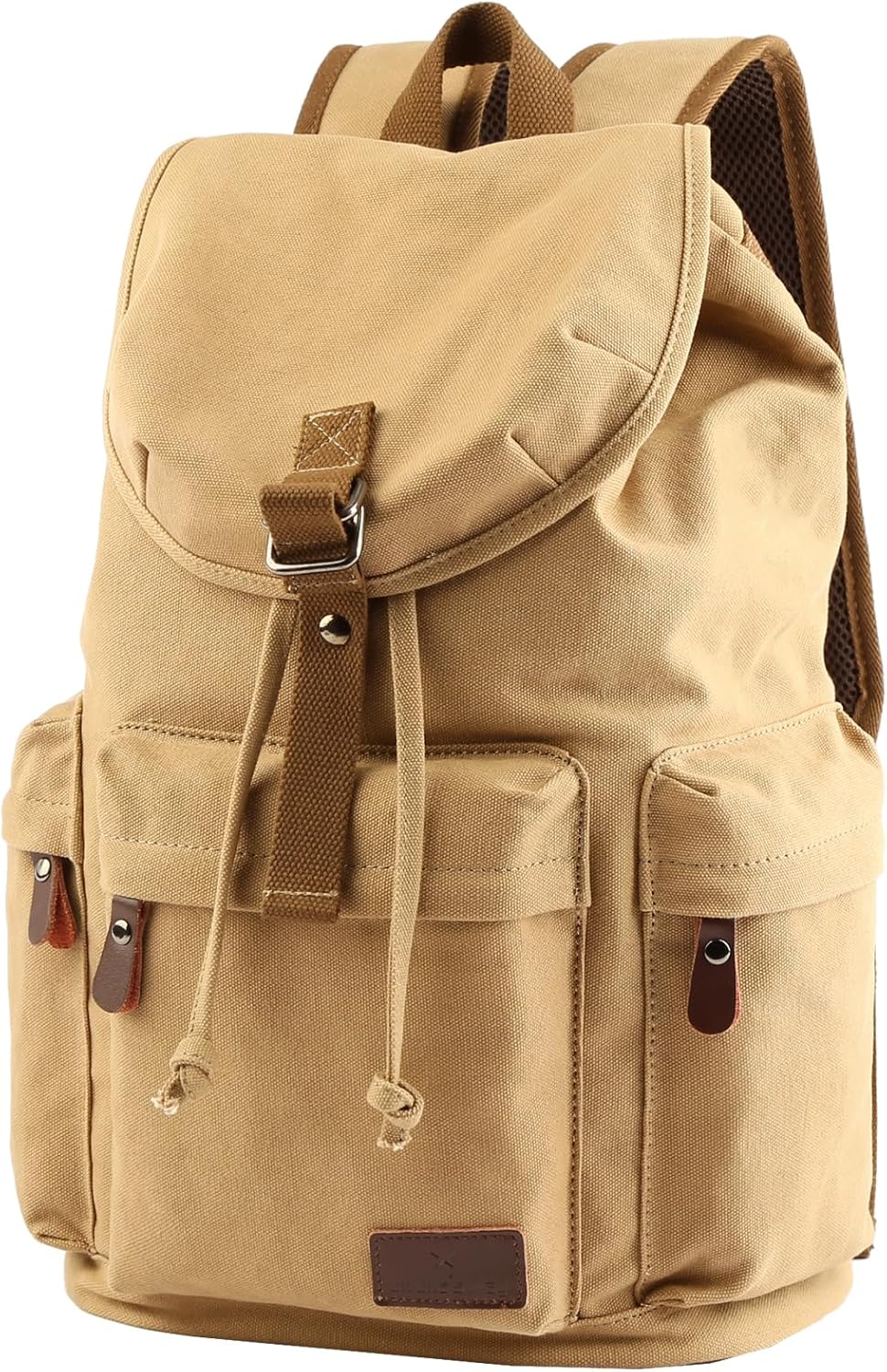 Vintage Canvas Backpack for Men with 17.3 Inch Laptop Compartment