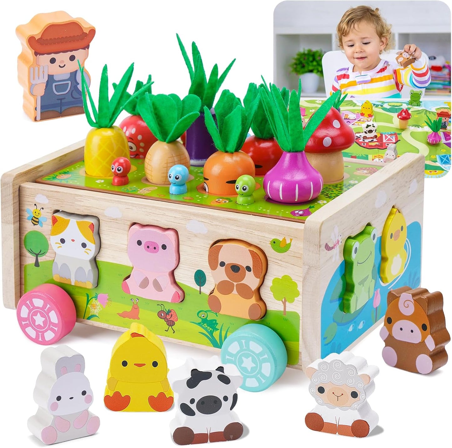 Montessori Farm Toy Set | Educational Gift for Toddlers