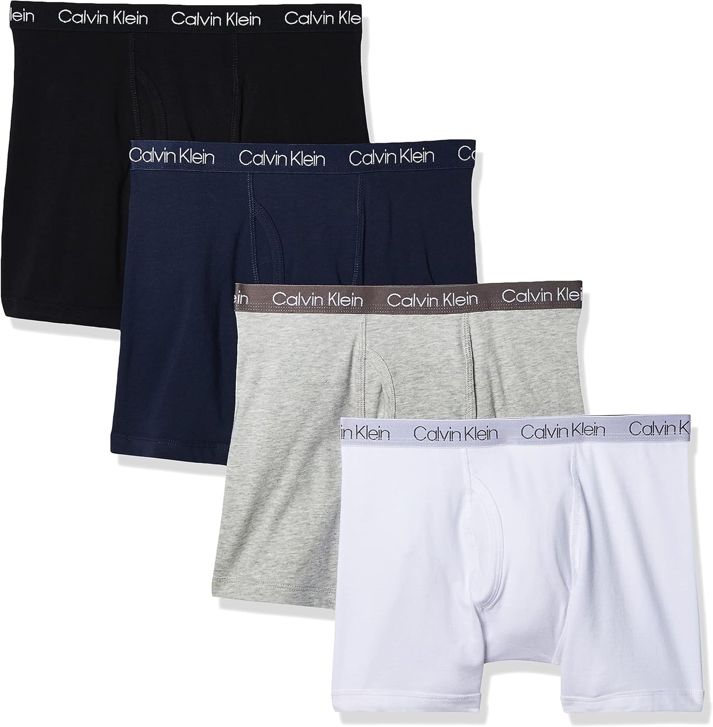 Calvin Klein Boys' Underwear Four Pack Boxer Briefs for Comfort