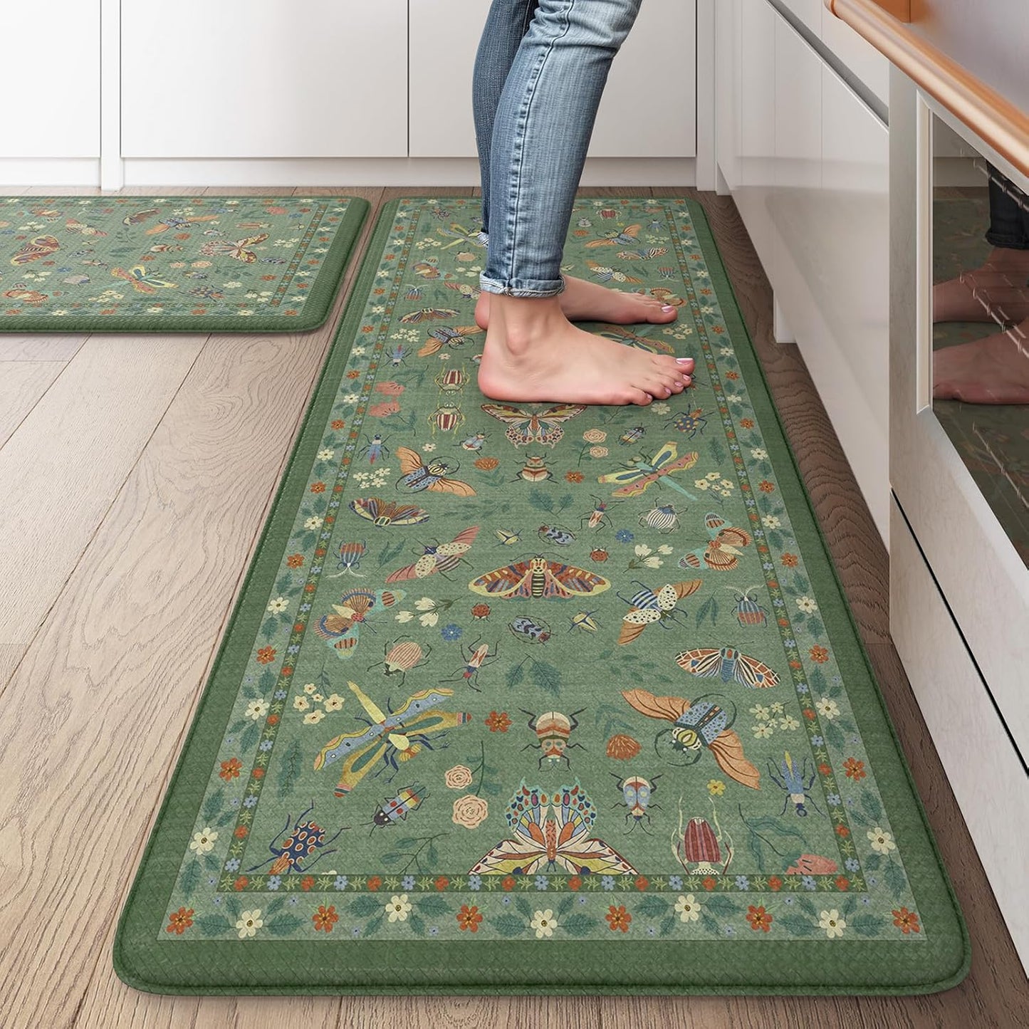 LEEVAN Anti Fatigue Mats for Kitchen Floor - Cushioned Comfort