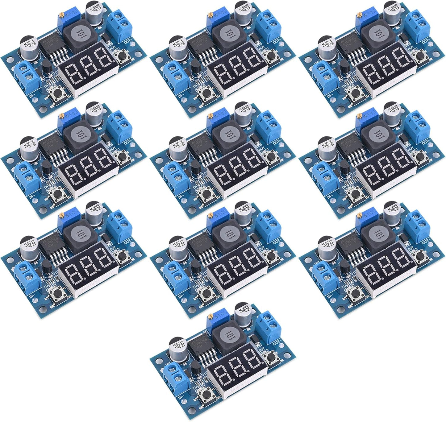 LM2596 Adjustable DC-DC Buck Converter Module with LED Display
