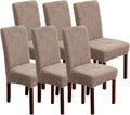 Dining Chair Covers Stretch Parsons Slipcovers 6 Pack - Removable