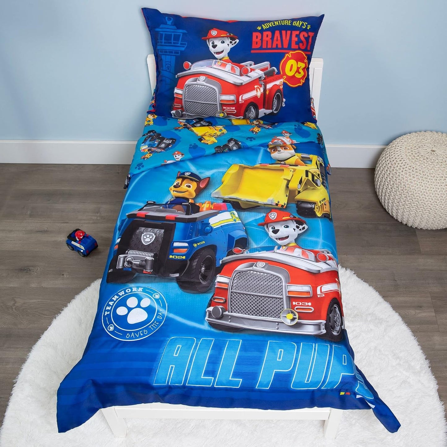 Paw Patrol Calling All Pups Toddler Bedding Set for Boys
