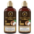 Coconut Milk Shampoo and Conditioner Set - Hydrating Care for Curly