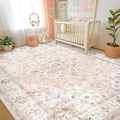 Machine Washable Rugs Nursery Rug 8x10 Cute Girl Non Slip Low Pile