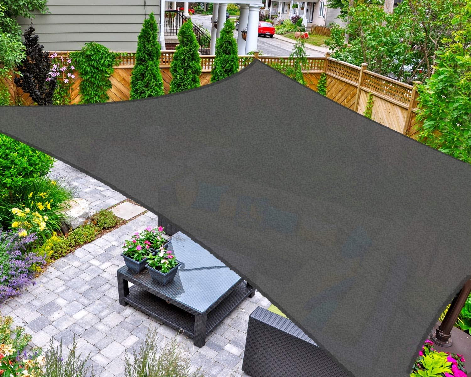 AsterOutdoor Sun Shade Sail Rectangle 16ft x 16ft for Outdoor Use