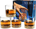 Premium Crystal Whiskey Glasses x4 - Elegant Drinkware for Men