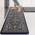 Anti Fatigue Kitchen Mats for Floor Set - Cushioned Memory Foam