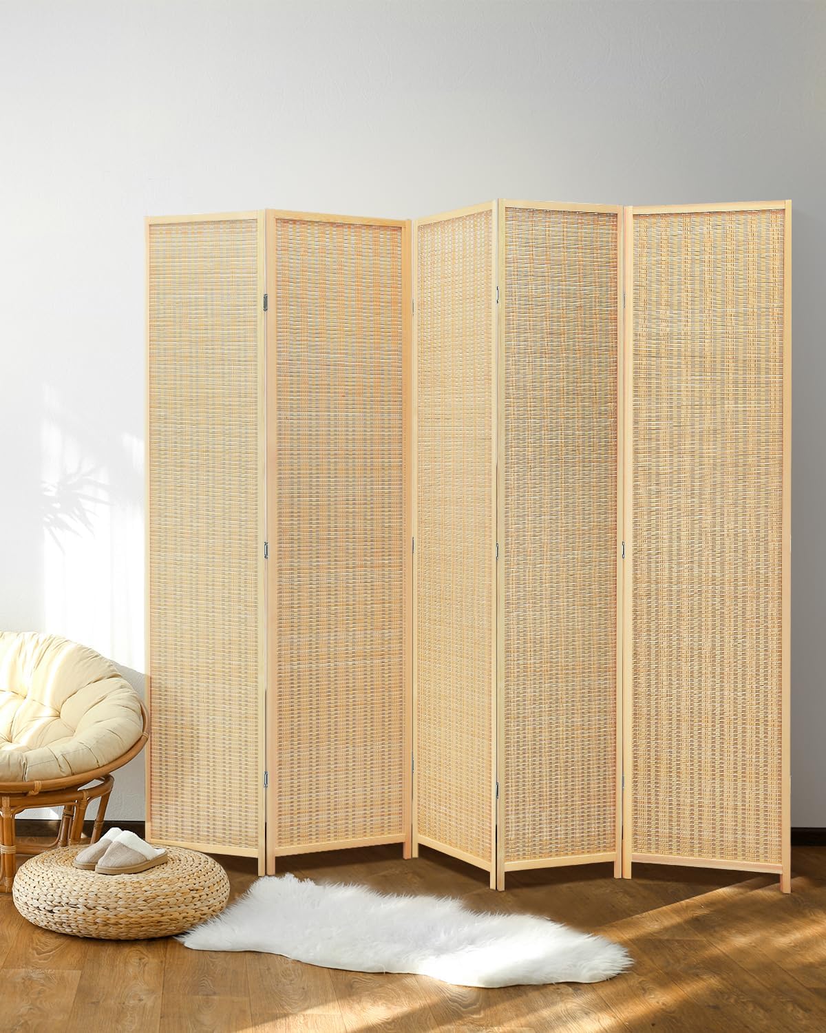 JOSTYLE Room Divider Folding Privacy Screen for Home Decor