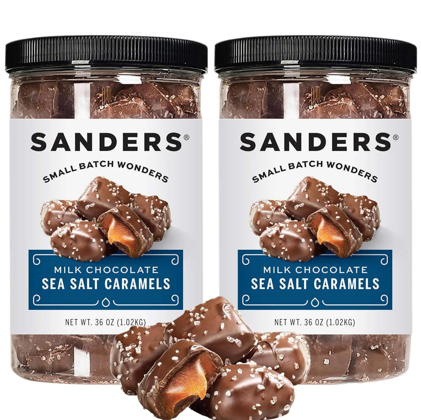 Sanders Milk Chocolate Sea Salt Caramels - 36 Oz. Delight