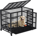Indestructible Heavy Duty Dog Crate for Large Dogs, 48 in