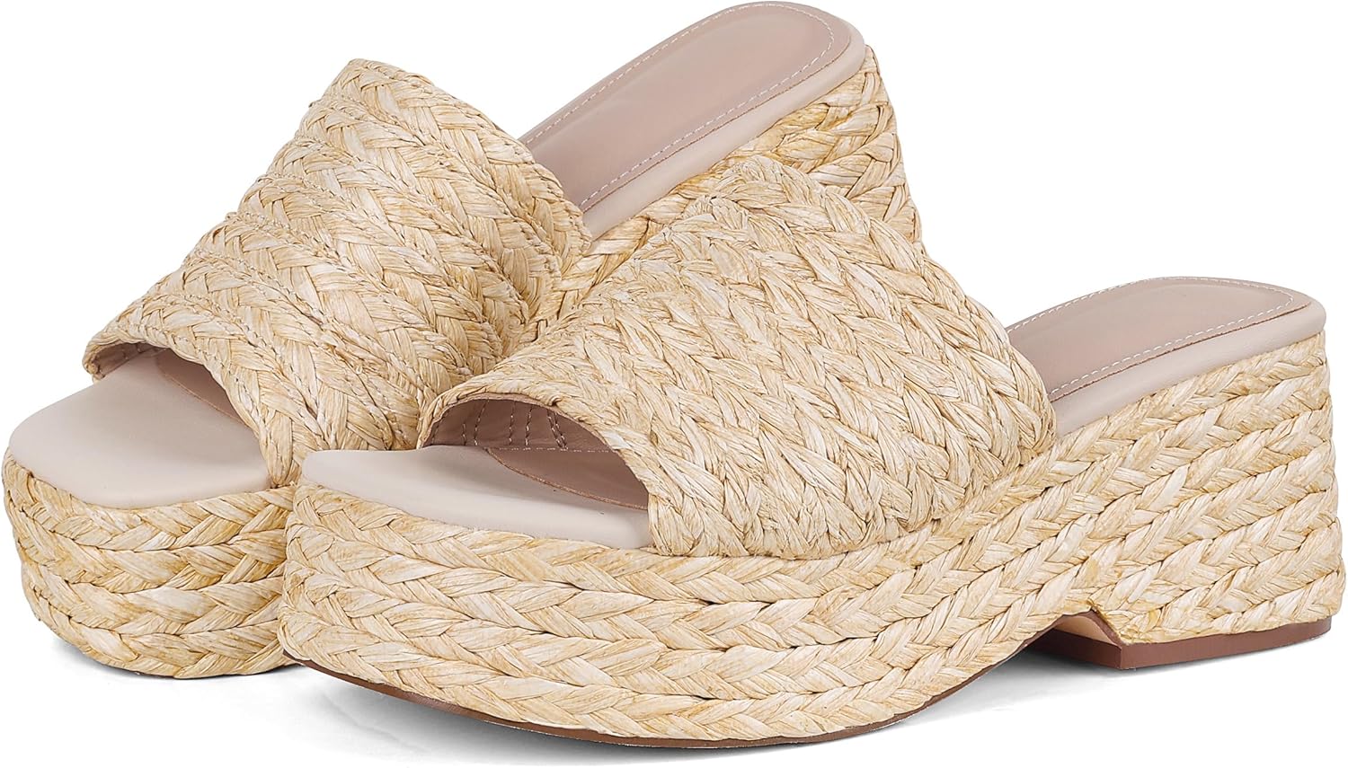 Platform Slip on Espadrille Sandals for Women Summer Wedges