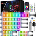 22Pcs Motorcycle RGB Underglow Kit with Brake and Turn Signal - Dual