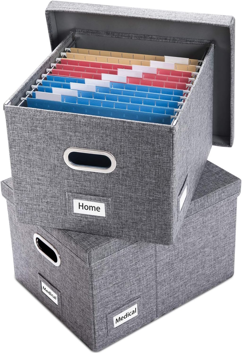 PRANDOM File Organizer Box Set - Stylish Collapsible Storage Solution