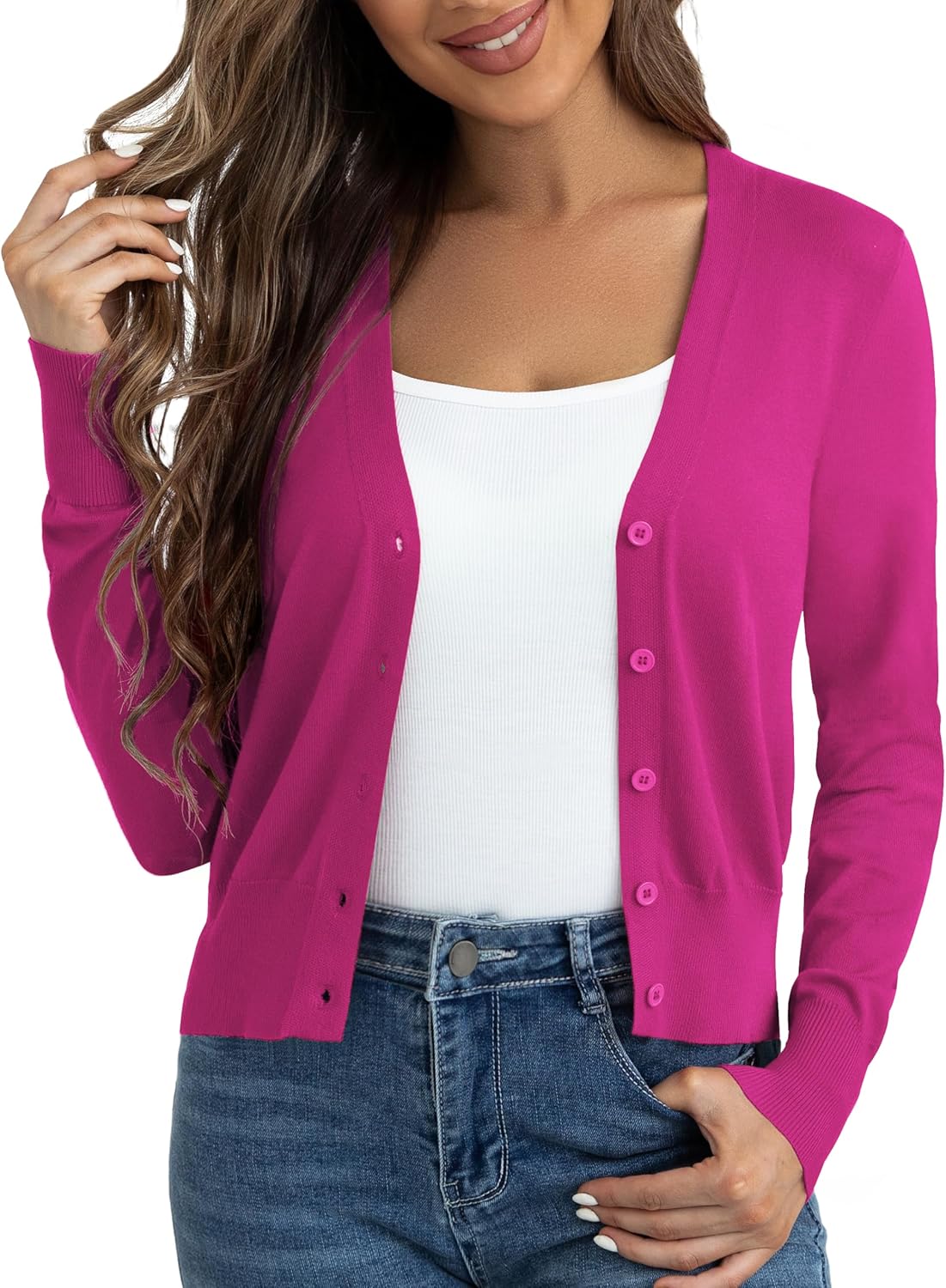 Ahlaray Women's Cropped Cardigans for Dresses, S-XL Sizes