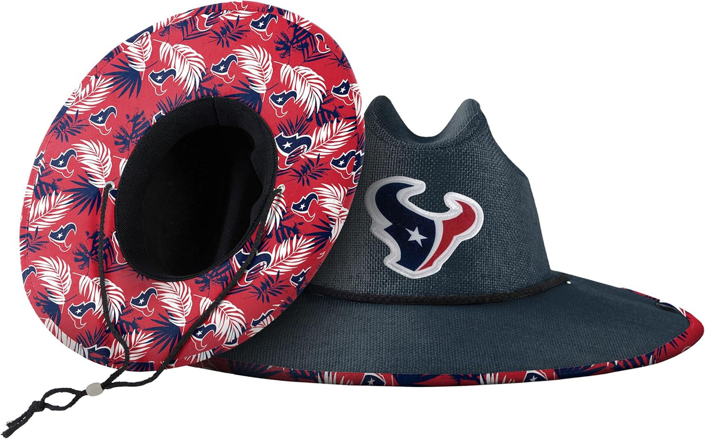 FOCO Men's NFL Team Logo Floral Lifeguard Beach Straw Sun Hat