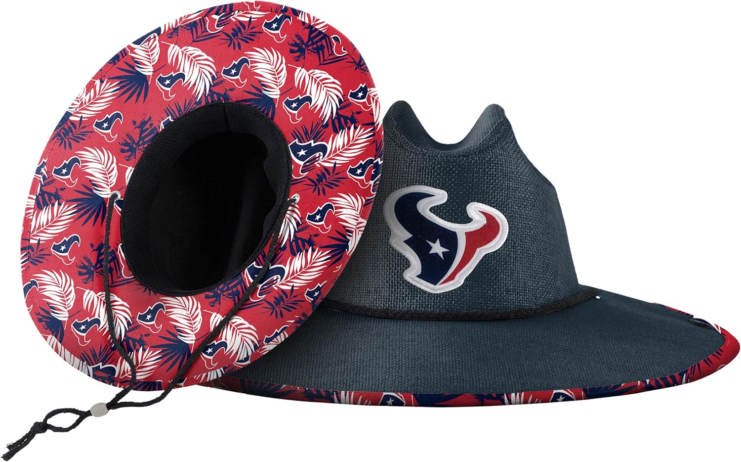 FOCO Men's NFL Team Logo Floral Lifeguard Beach Straw Sun Hat