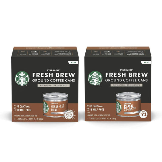 Starbucks Breakfast Blend Coffee Cans x16 - Freshly Brewed Morning Bliss!