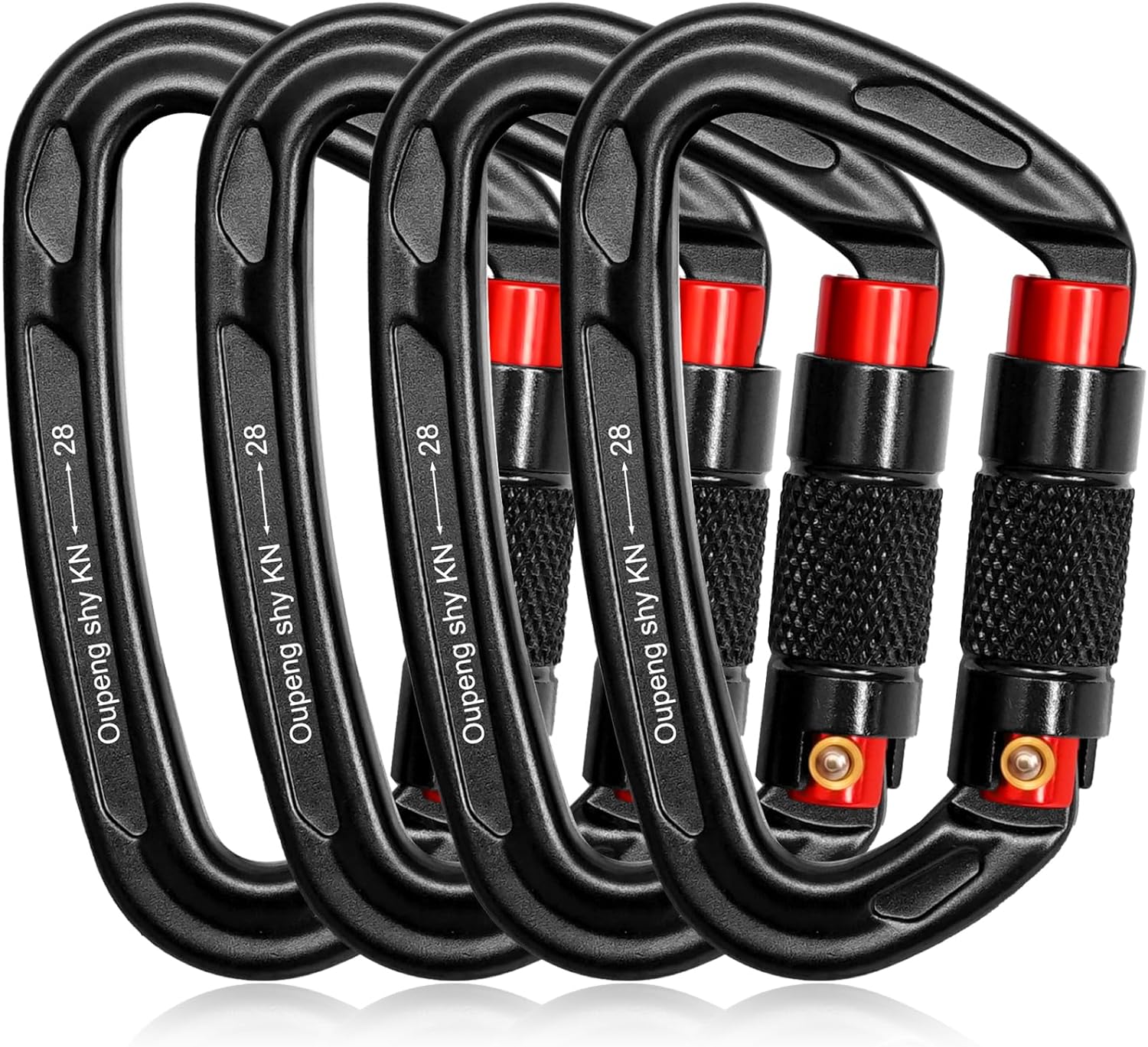 Heavy Duty 28KN Carabiner Clips Set - Secure Your Adventures!
