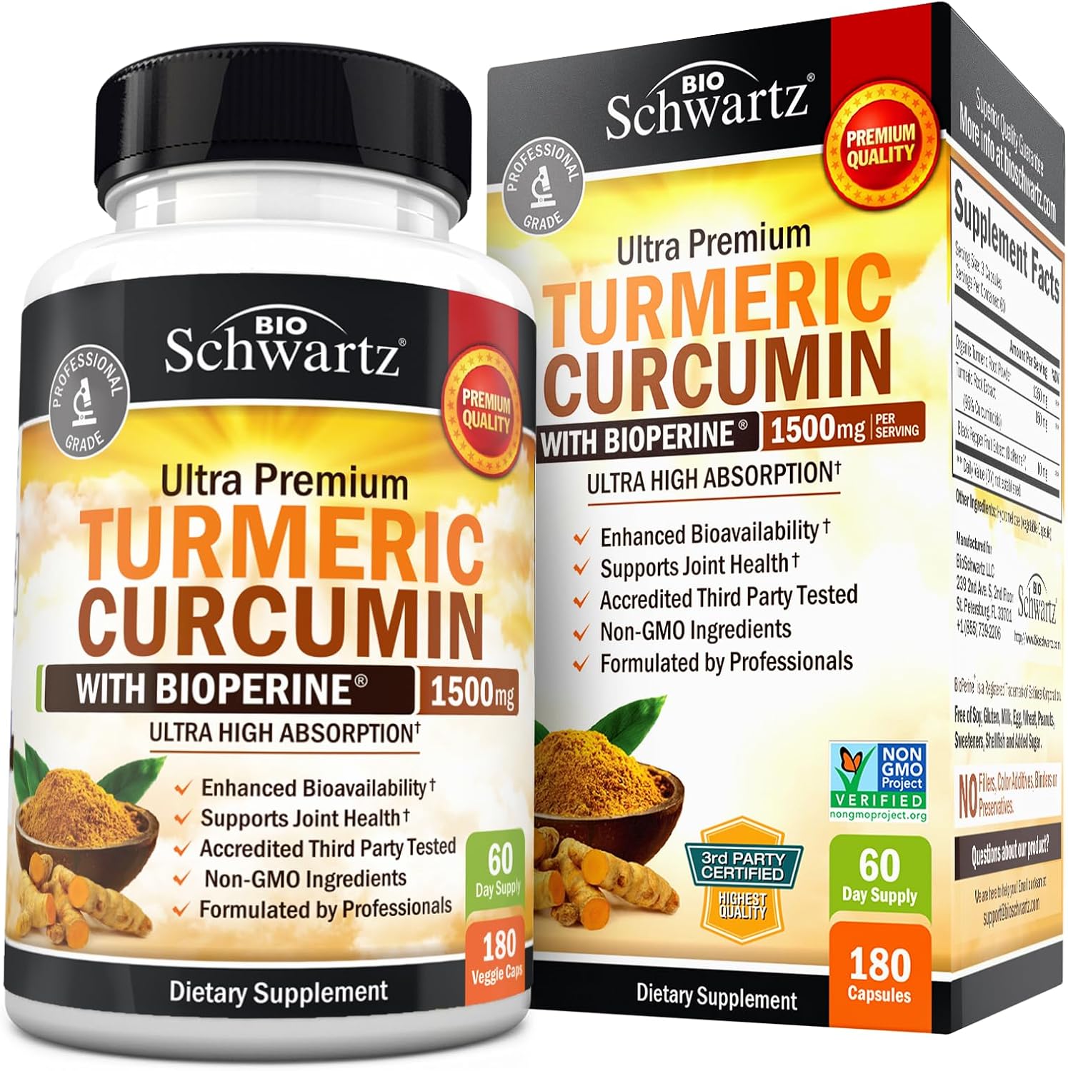 Turmeric Curcumin with Black Pepper Extract for Joint Support