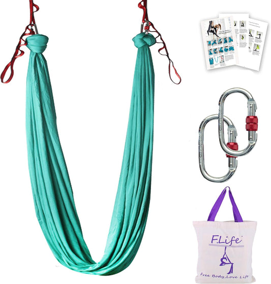 F.Life Aerial Silk Yoga Hammock for Inversion and Strength Training