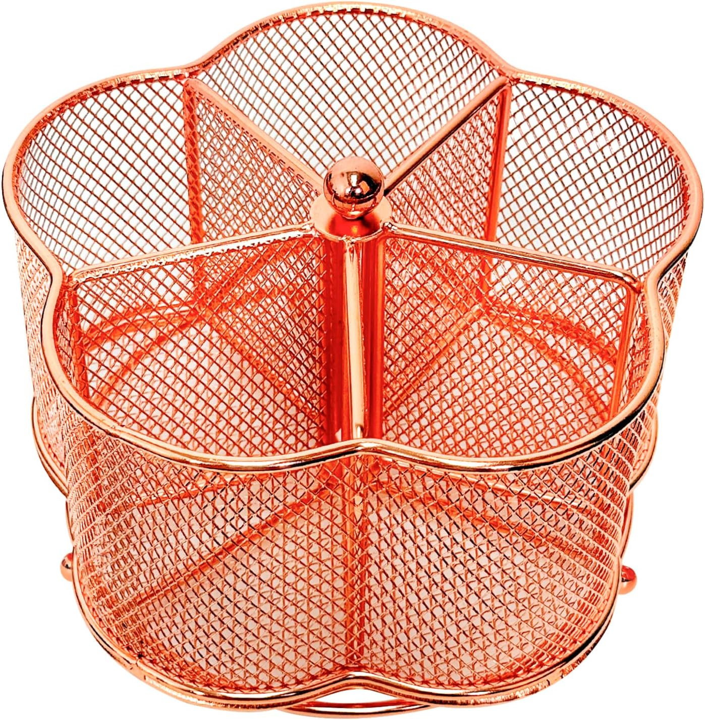 360 Rotating Pen Holder - Rose Gold Desk Organizer
