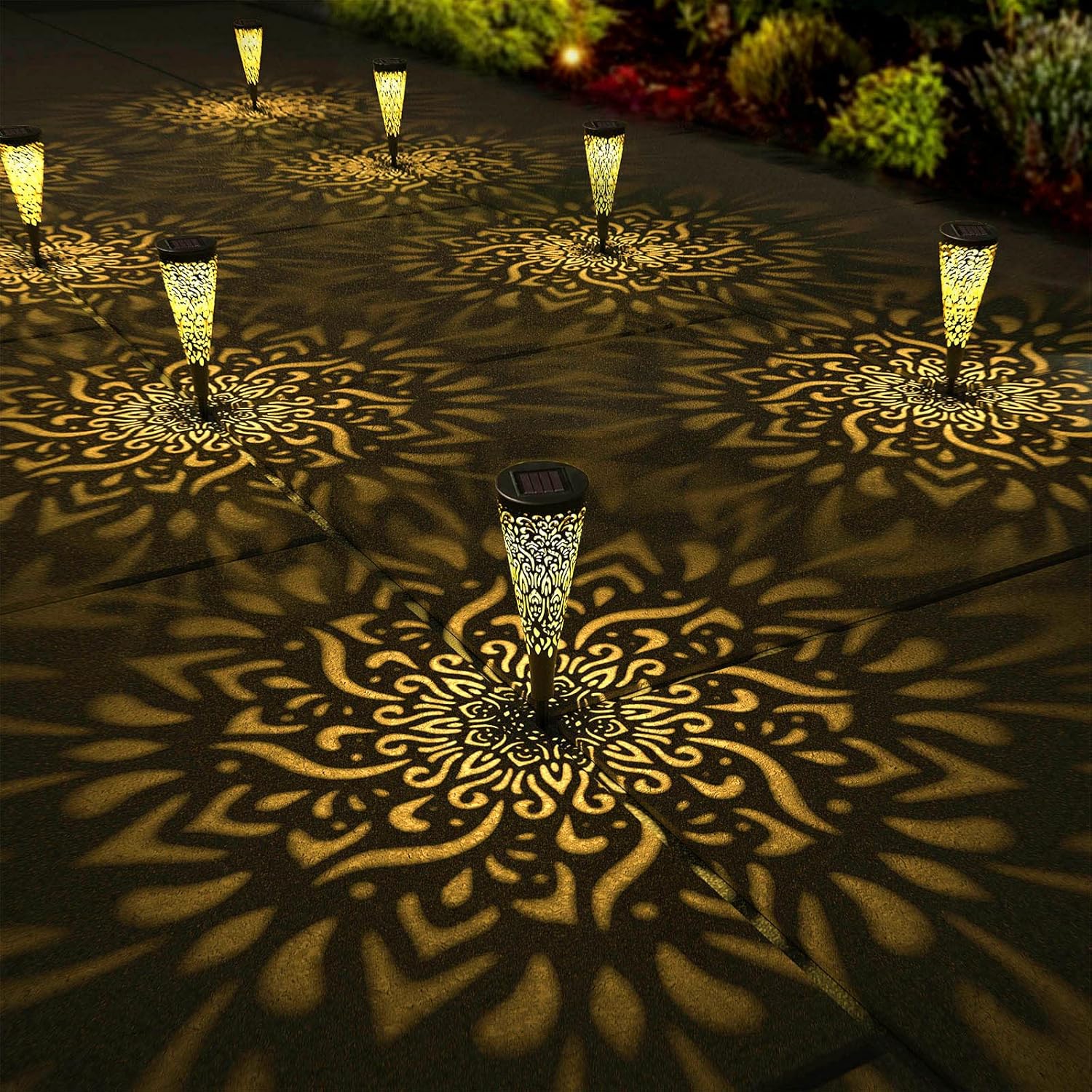 6 Pack Solar Lights Outdoor Garden Decorative Pathway Lights