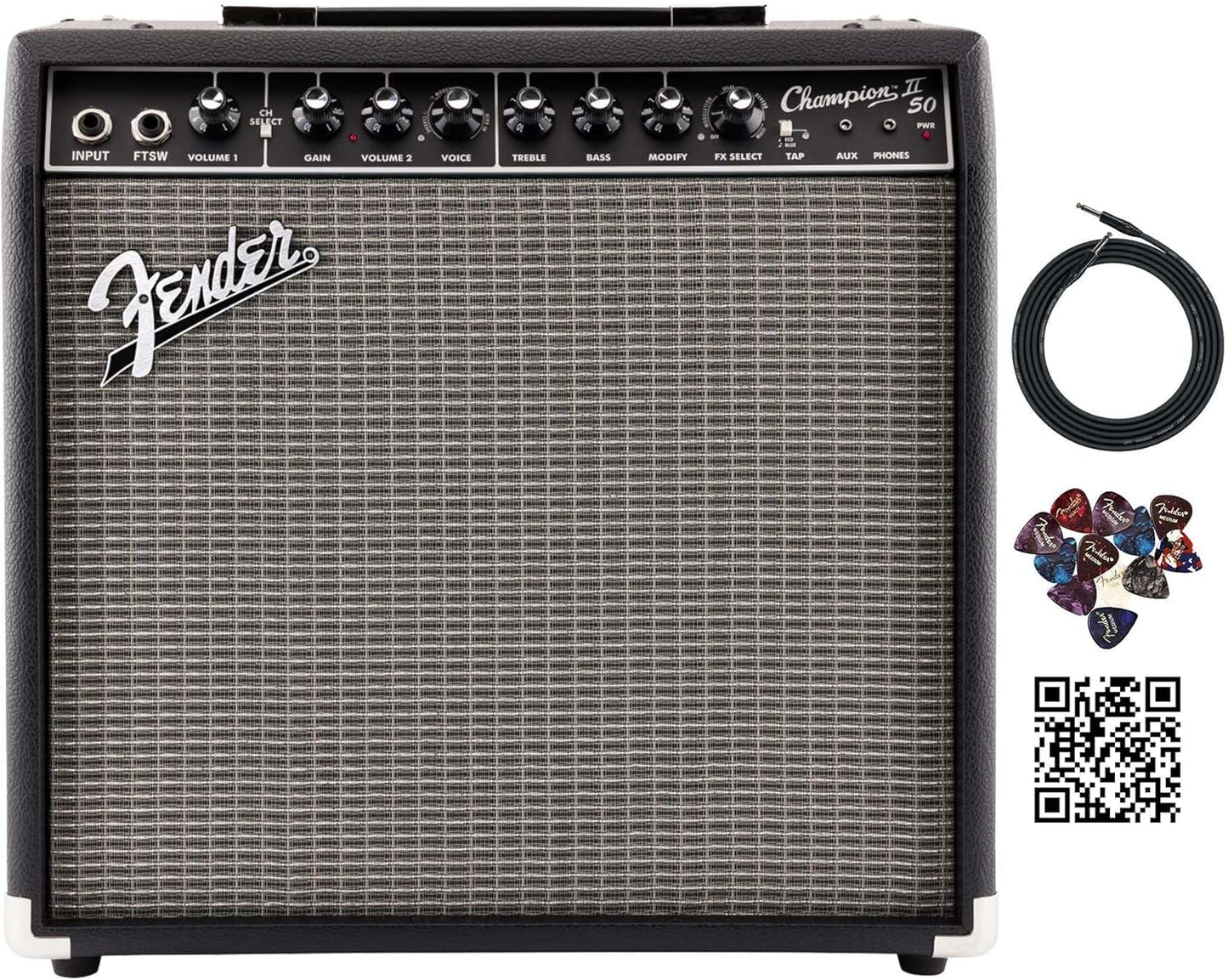 Fender Champion II 50W Bundle - Amplify Your Guitar Journey