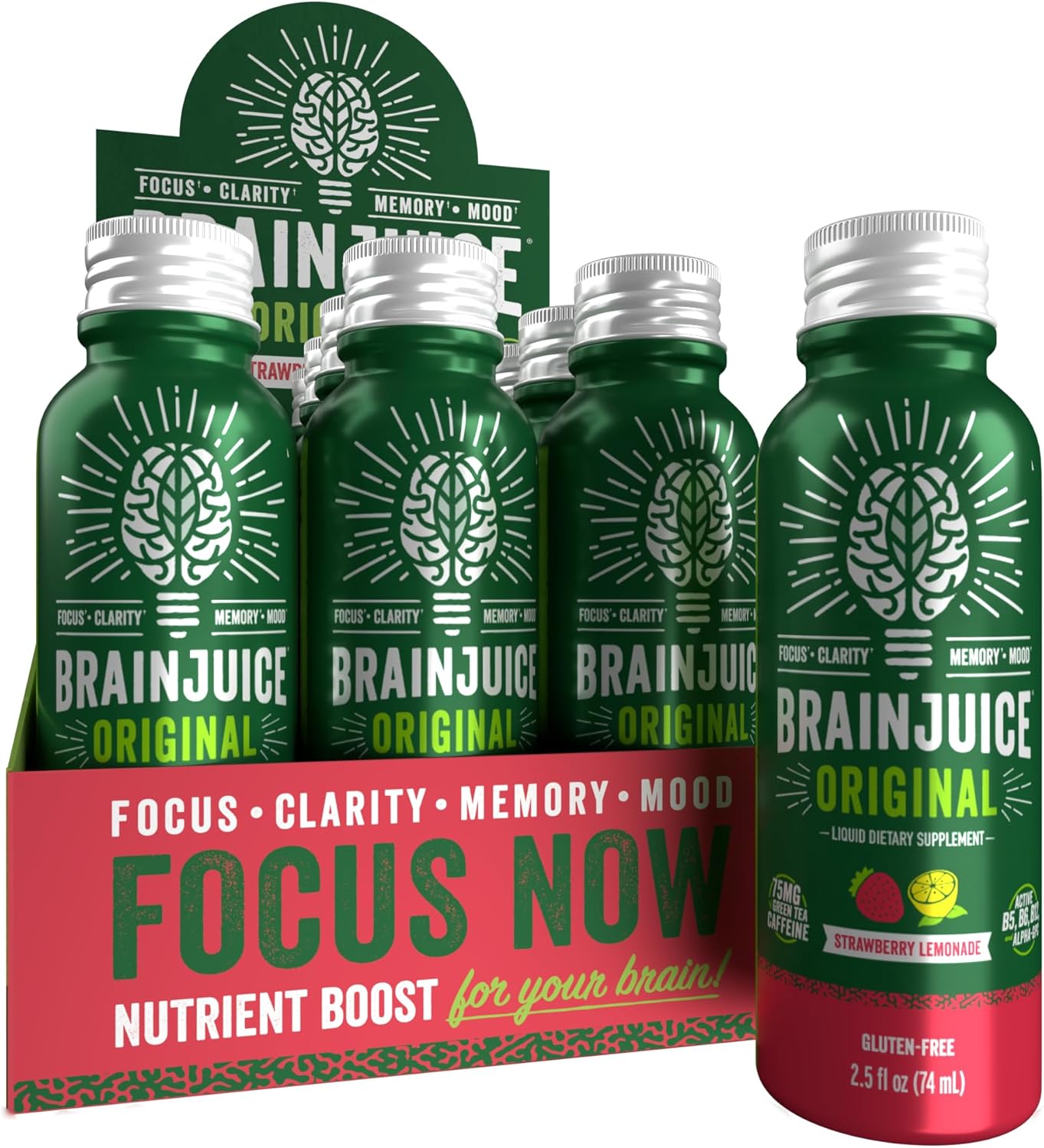 BrainJuice Energy & Focus Shot for Daily Brain Health Boost