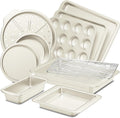 HONGBAKE Bakeware 10-Piece Set - Nonstick, Stackable Pans