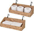 Woven Wall Baskets for Storage - Handcrafted Water Hyacinth 2-Pack